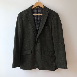 Scotch & Soda Green Speckled Wool Blazer